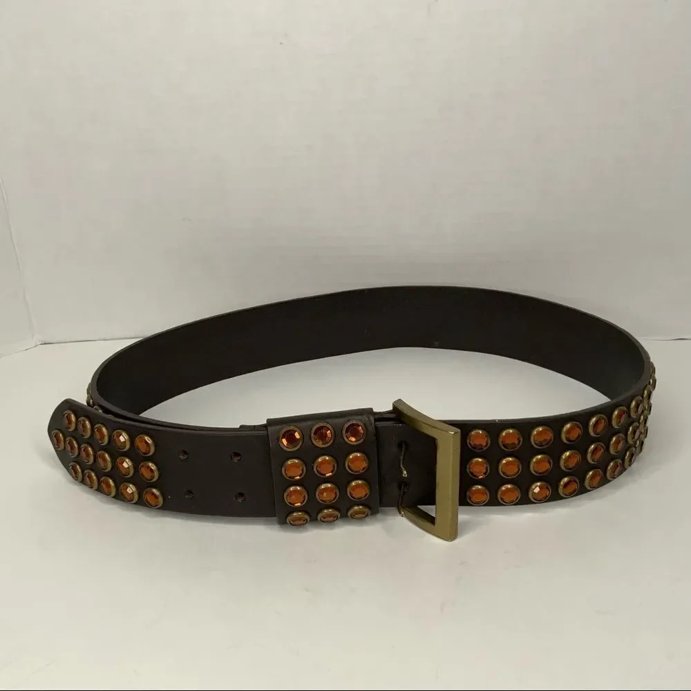 Betsy Johnson leather embellished belt.‎ - Picture 2 of 8